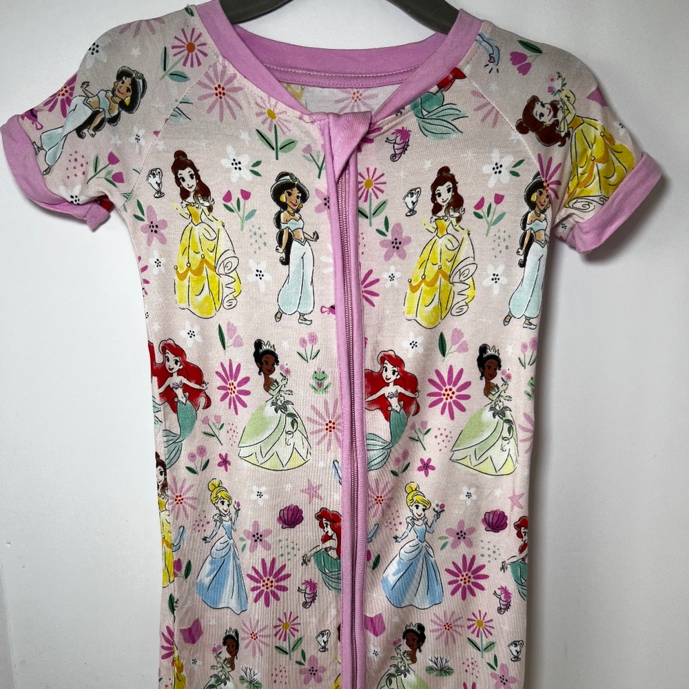 Little Sleepies OG Disney Princess Shorty Zippy Romper 18-24 Months Euc